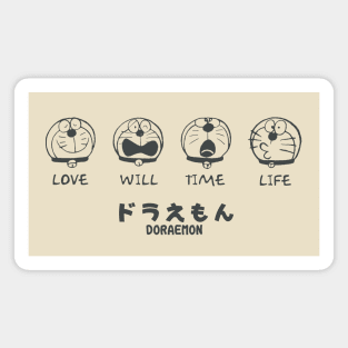 Love, Will, TIme, Life - Classic Manga 1969 Magnet